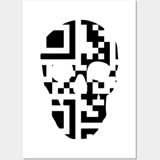 Skull QR Code Posters and Art